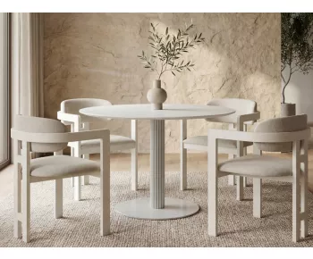 Amalfi Dining Table Grigio/ Matte Tofu