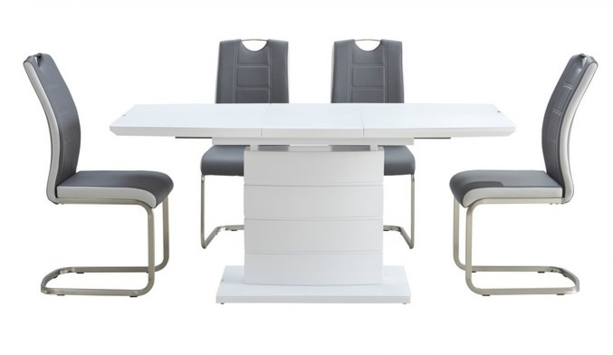 Prima S Extension Dining Table White Matte