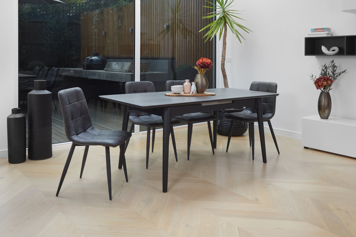 Nikita Extension Dining Table Bulgarian Grey buy in Australia - Vetro