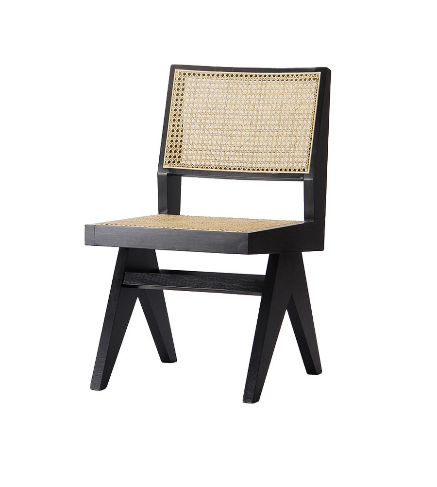 Willow Rattan Chair Black Set of 2 buy in Australia Vetro