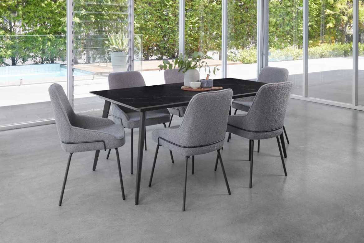 Sara Dining Table Shakespeare Black buy in Australia - Vetro