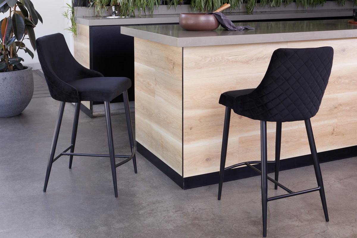Kenya Bar Stools Black Set of 2 buy in Australia Vetro